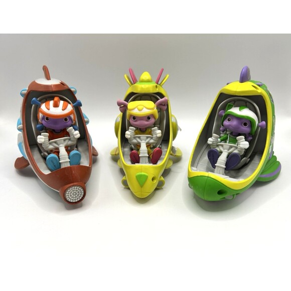 Floogal Fizzer Boomer Flo Fleeker With Fizzer Spaceships & Alien Figure Lot of 3 - Picture 1 of 16
